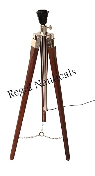 Nauticaz Steel Medium Tripod Decorative Standing Night Lamp (49x19-inch, Polish)