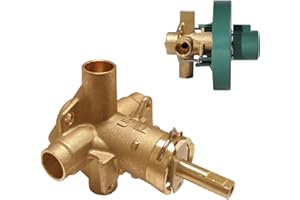 SDEAUP Replacement for 2520 Shower Valve, Suitable for Moen Posi-Temp Valves, Compatible with 2520 Pressure Balancing Tub and Shower Valve Kit, 4 Ports, 1/2 Inch CC Connections, Brass