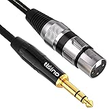 Tisino XLR Female to 1/4 Inch (6.35mm) TRS Jack