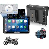 CARPURIDE W702BS for BMW Moto CarPlay &amp; A-Auto Data Reading, Native Wonder | 7" waterproof GPS screen with dual Bluetooth, native data reading, TPMS, light sensor, music sharing and intercom