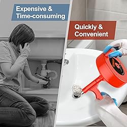 Drain Snake, Plumbing Snake with Drill