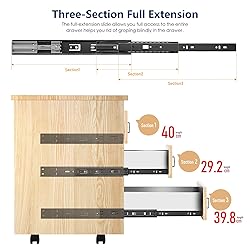 Ravinte 1 Pairs 2 Pack 16 Inch Full Extension Ball