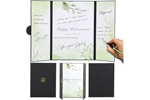 DeziWood Retirement Party Decorations, Happy Retirement Guest Book Alternative, Retirement Gifts for Women Men, Farewell Party Supplies Going Away Gifts for Office Coworker