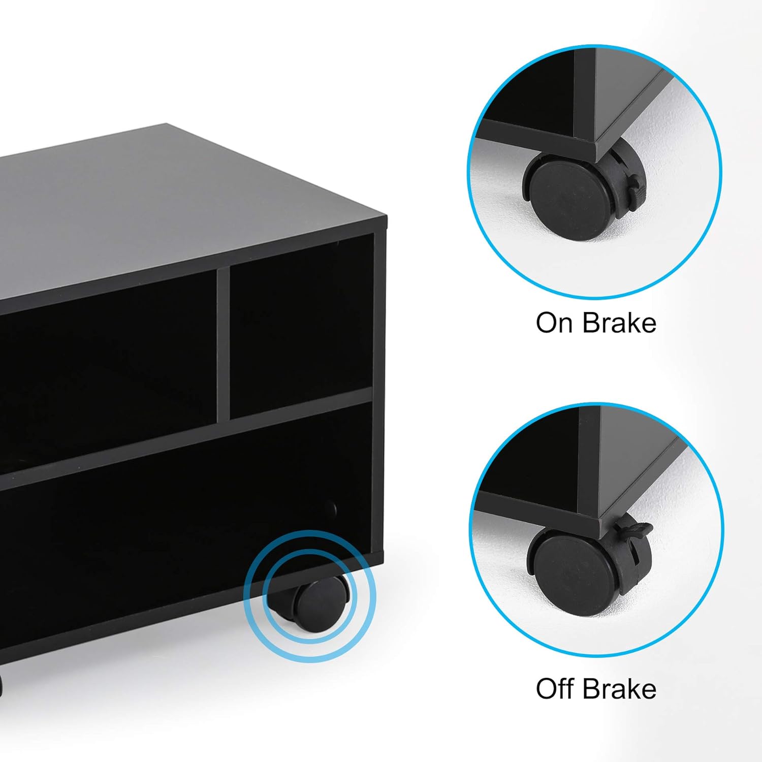 FITUEYES Mobile Under Desk Printer Machine Stand Work Cart with Wheels PS304003WB : Office Products