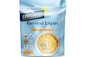 Carrington Farms - Ground Lupin Bean - Plain - 32 oz - Low Glycemic Side Dish - Keto Friendly - High Protein - Fiber Rich - Vegan - Non GMO 1g NET CARB
