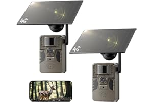 TKENPRO Trail Camera 2 Packs, 4G LET Cellular Trail Camera Built-in SIM Card Unlimited Data Plan with 2K HD Live Video 0.2S Trigger Game Cameras with Night Vision Motion Activated Waterproof IP66