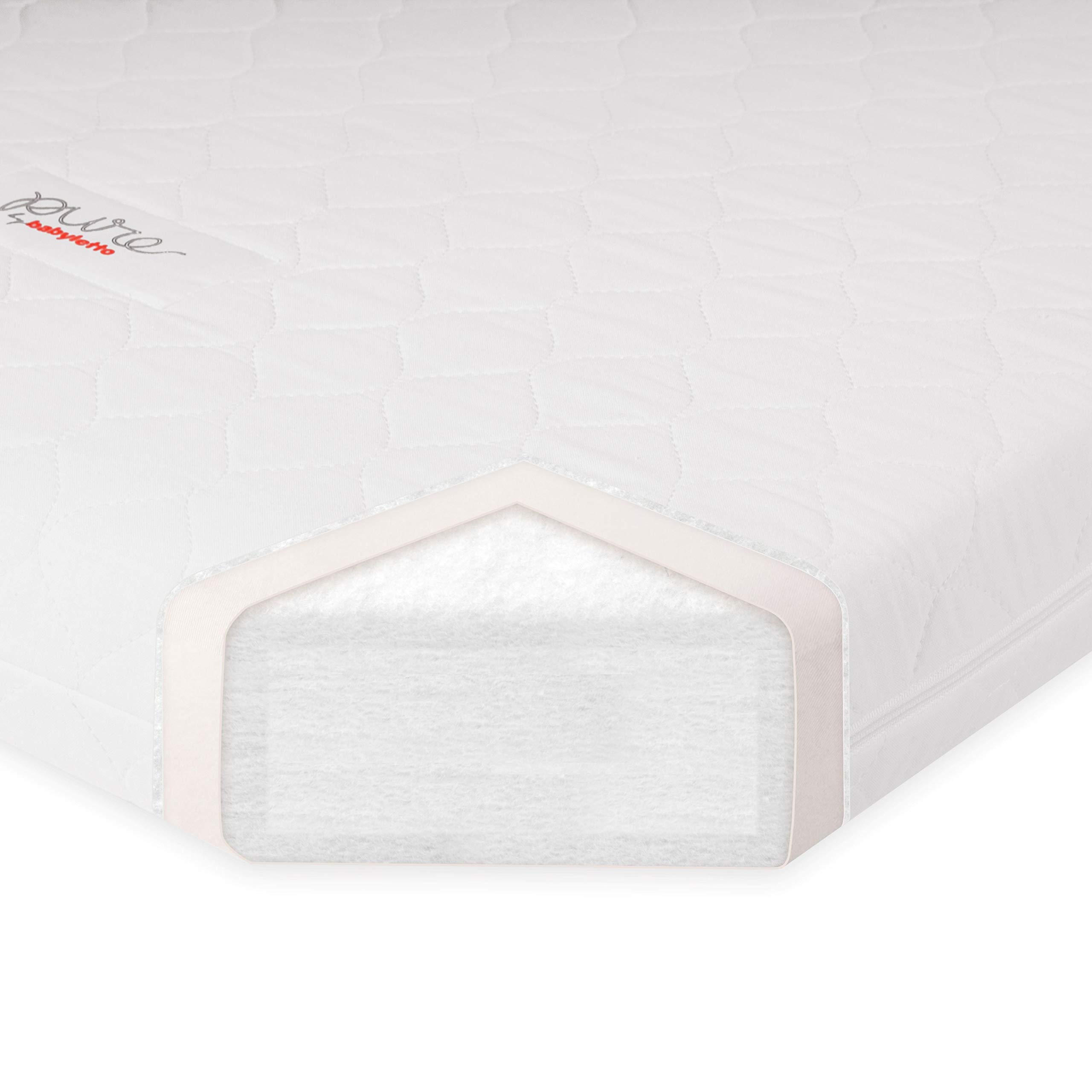Babyletto Pure Core NonToxic Crib Mattress with Hybrid Waterproof Cover