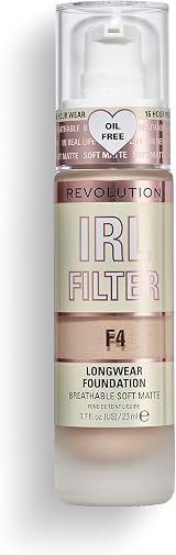 Makeup Revolution IRL Filter Longwear Foundation F4 16h Matte 23ml view 1