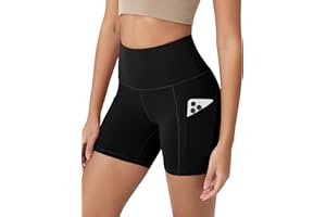 ODODOS Women's Tummy Control Biker Shorts 2.0 with Pockets High Waist Athletic Workout Yoga Shorts-3.5''/ 5"/ 8" / 10" Inseam
