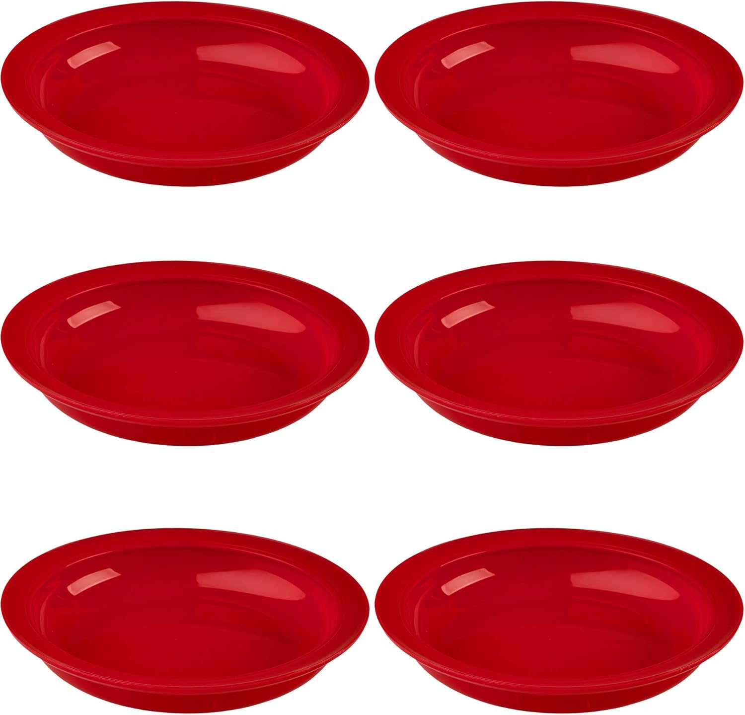 Providence Spillproof Inner Lip Plate - 9" Red - 6 Pack: Health & Personal Care