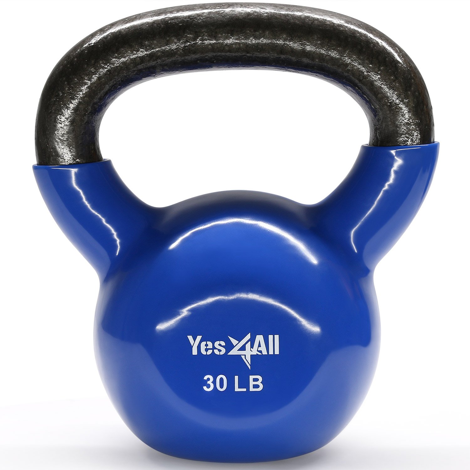 Yes4All Vinyl Coated Kettlebells – Weight Available: 5, 10, 15, 20, 25, 30, 35, 40, 45, 50 lbs