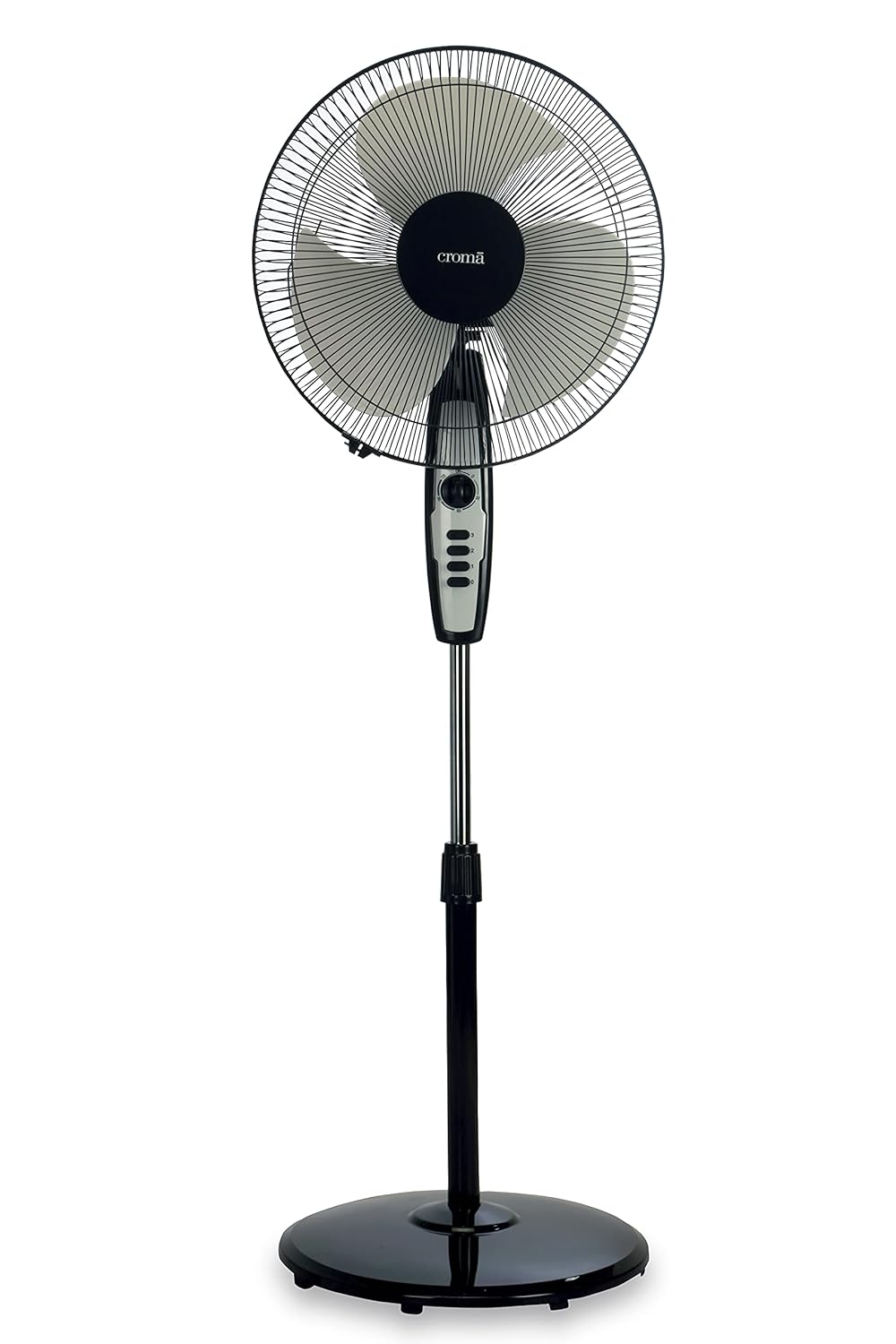Buy Croma 120 Watts 400 mm Pedestal Fan with Adjustable Height and 2