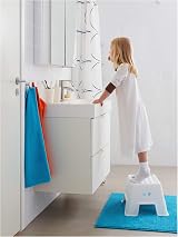 IKEA Bolmen Non-Slip Bathroom Stool 44 x 35 x 25 cm White 150 kg view 4