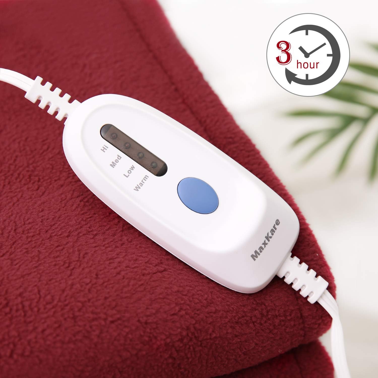 Electric Heated Blanket Throw 77'' x 84'' Full Size Reversible Polar Fleece Extra-Warm Lightweight Fast Heating with 4 Heating Levels Auto-Off Washable: Kitchen & Dining