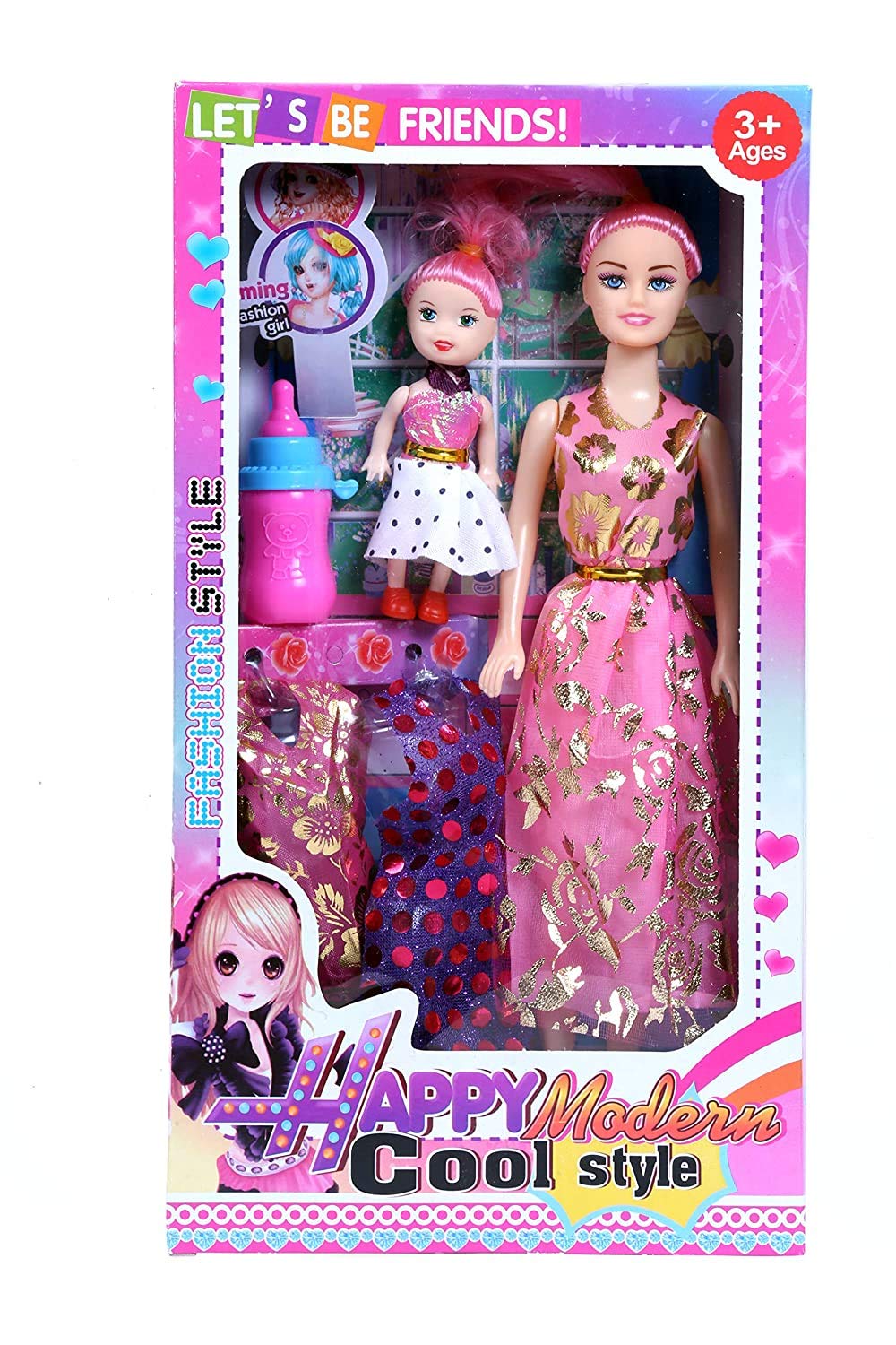 Buy Moreyaji Happy Cool Doll Set 2 Big Doll with Small ...
