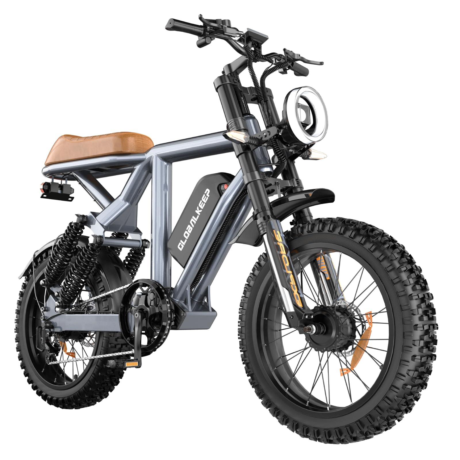 HiKeep Electric Bike for Adults - 20 x 4 Inch Fat Tire Ebike, 750W Dual Motor Ebike, 48V15.6AH Detachable Battery, 4 Riding Modes Electric Dirt Bike, 7 Speed Electric Motorcycle, UL 2849(MG-T)