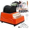 VIYUKI Rock Tumblers Kit - Includes Rough Gemstones, 4 Polishing Grits, Jewelry Fastenings,Operating Instruction, Great Stem Science Kit for Kids