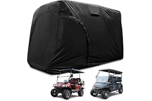 Joymo Golf Cart Cover 2/4/6 Passenger, 156"/144"/138"/125"/114"/95" Waterproof Golf Club Car Rain Covers 2/4 Passenger, Outdoor EZGO Yamaha Protective Golf Cart Covers, Golf Cart Enclosure Accessories