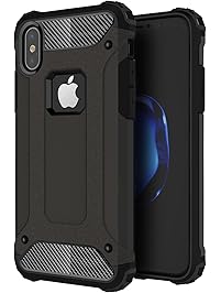 iPhone X Case, JTCTC Layers Hybrid Armor Full Body Extreme Protective Case with Anti-Scratch Drop Bumper Protection for iPhone X (Black)