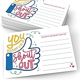 Shout Out Appreciation Recognition Reward Cards For School or Work Bulletin Board(50 Pack), for Students, Teachers, Staff Appreciation, Office Staff, Coworkers, Team Building Office Morale Booster