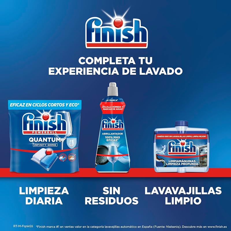 Acabamento powerball quantum infinity shine, pastilhas para lava-louças com proteção de vidro, 83 pastilhas