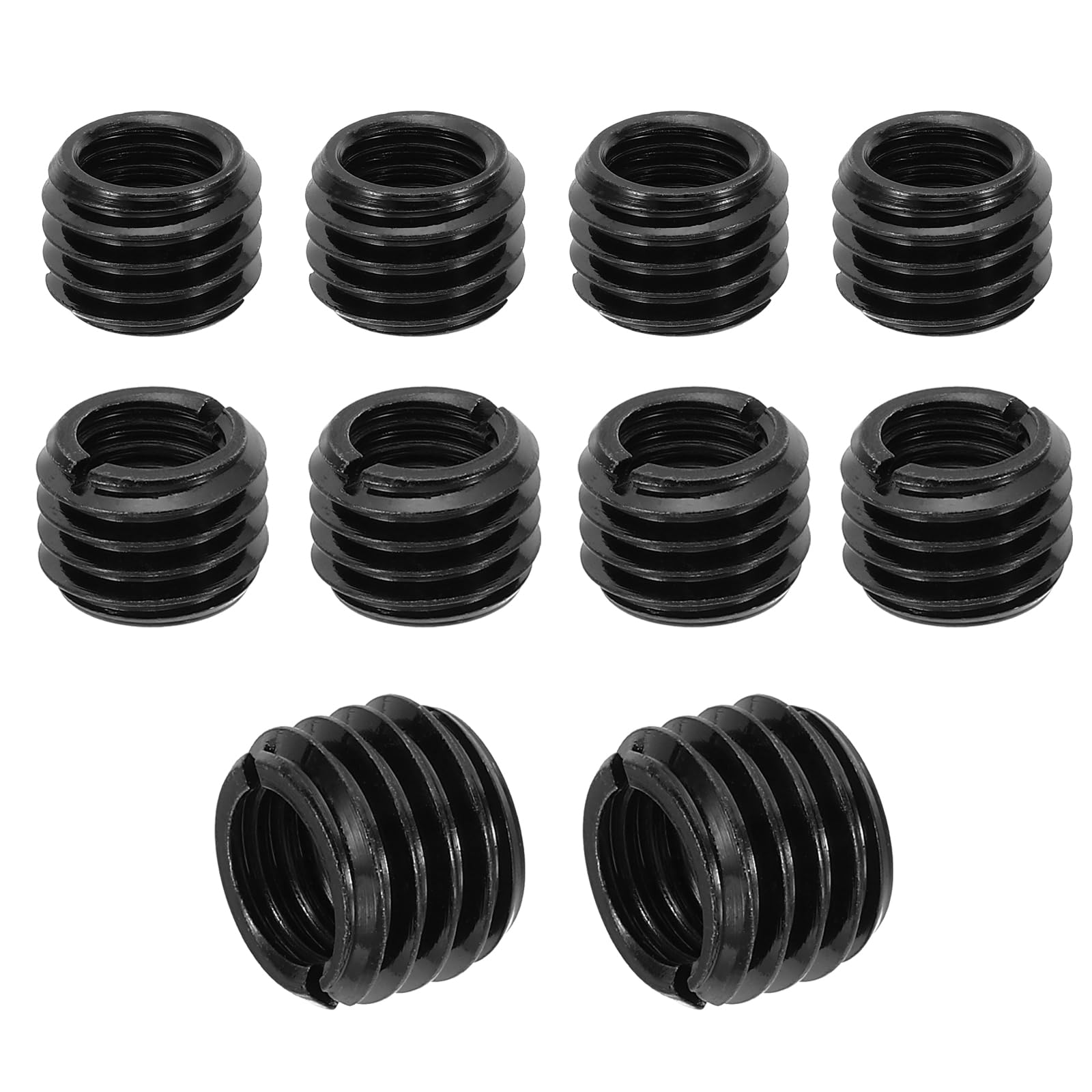 PATIKIL Thread Adapters Sleeve Reducing Nut, 10 Pcs M14xM10x10mm Male to Female Repair Insert Nut Screw Reducer Conversion Metal Fastener, Black