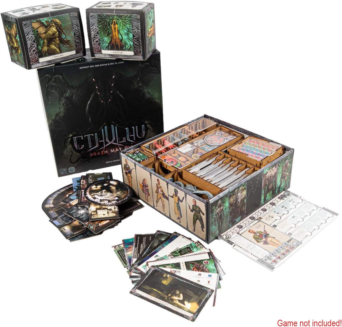 docsmagic.de Organizer Insert for Cthulhu: Death May Die Box - Einsatz, Sixteen If Grey