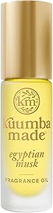 Kuumba Made Egyptian Musk Fragrance Oil Roll-On, Alcohol-Free, 0.15 Fl Oz | Long-Lasting Scented Oil with Fresh Water, Powder