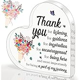 Christmas Thank You Boss Teacher Gifts for Women, Xmas Principal Teacher Appreciation Gift, Coworker Boss Lady Therapist Supervisor Mentor Secretary Gift Acrylic Plaque Office Desk Decoration
