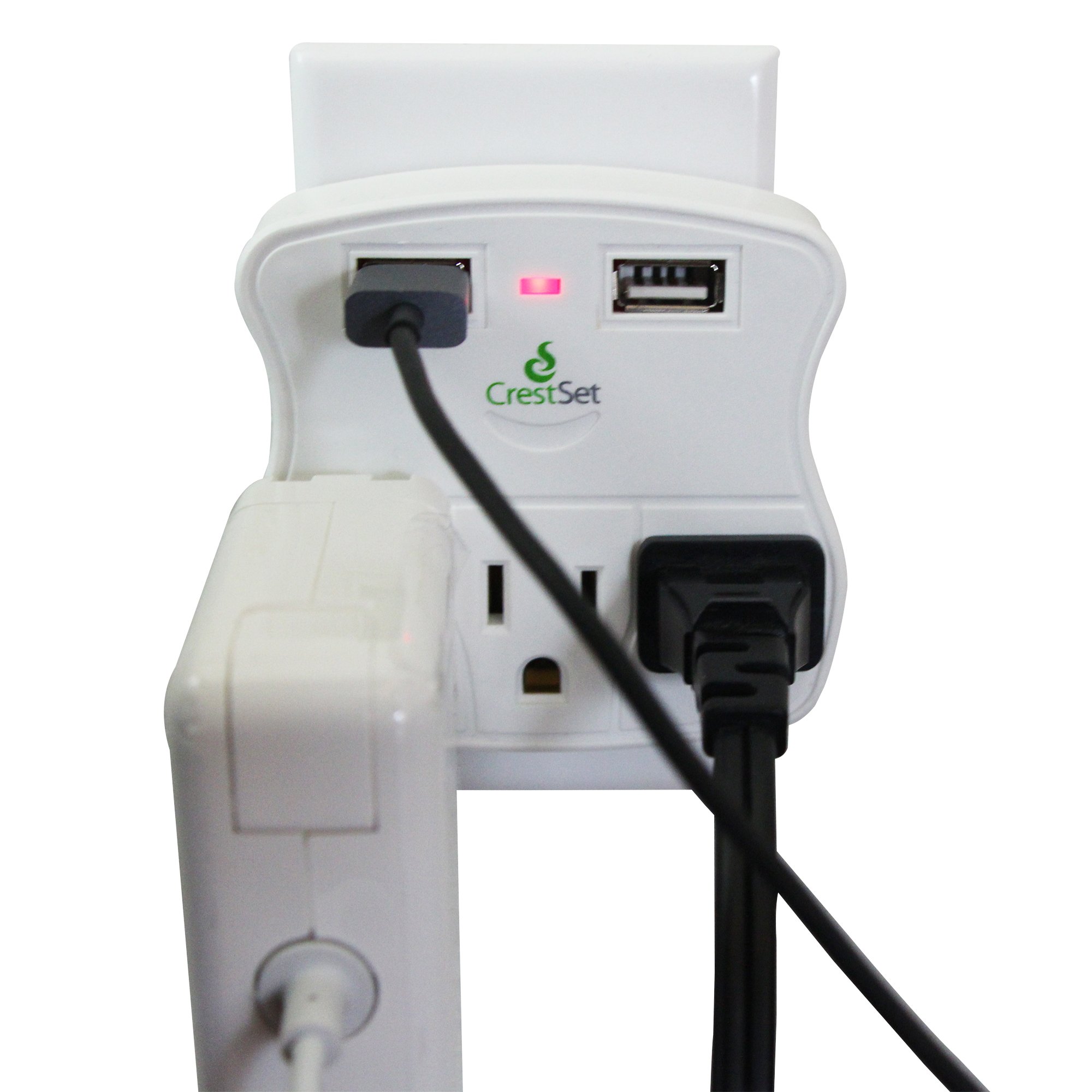 Portable USB Wall Outlet AC Ports Travel Plugin Compact Plug Phone