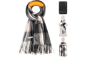 MuroMucci Heated Scarf for Women Rechargeable Neck Warmer, Scarves for Men Winter Warm Intelligent Electric Heating Scarf…