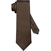 DecTwig Men's Ties Solid Color Formal Neckties 3.15" (8CM) Black Ties For Men