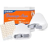 hookay 10lbs Broom and Mop Grippers, Damage-Free Hanging Wall Mount Broom Holder, No Tools Removable Hanging Organizer for home organization, Holds up to 10 lb, 2 Hangers and 6 Adhesive Strips