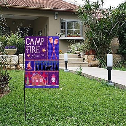 Amazon Com Browneolp Garden Flag Campfire Summer Garden Flag