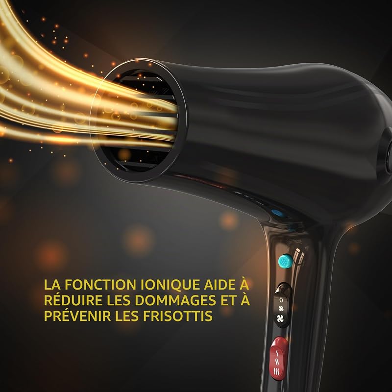 Powerpik 5000 Sèche-cheveux avec peigne afro pour coiffures afro