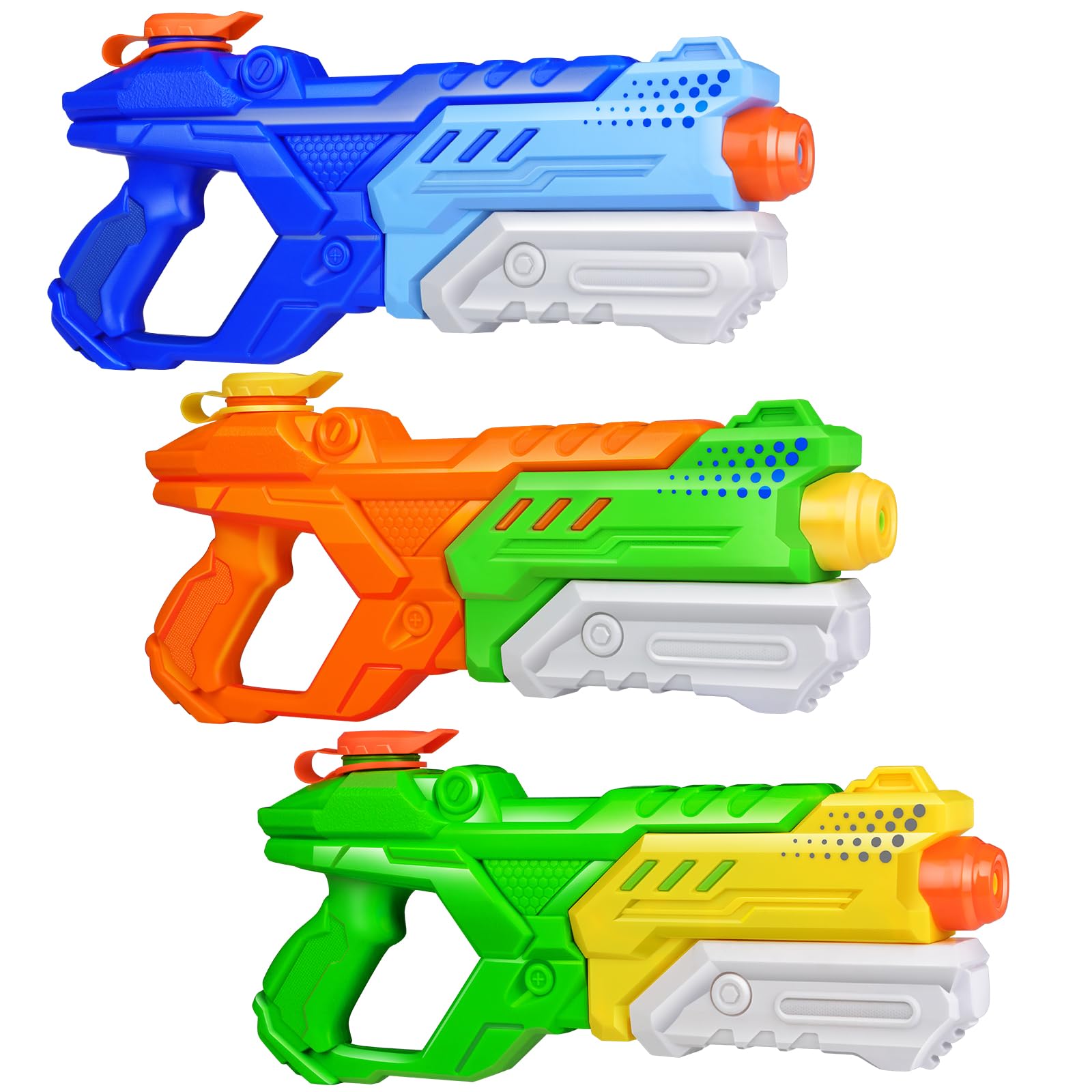 Quanquer Water Pistol for Kids - 3 Pack 600ML Powerful Water Gun 32ft Long Range Pump Super Water Soaker Blaste Gun for Adults Summer Swimming Pool Beach Outdoor Water Fighting Toy for Boy Girl β image 1