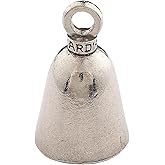 Guardian Bell Plain Good Luck Bell w/Keyring & Black Velvet Gift Bag | Motorcycle Bell | Lead-Free Pewter | Good Luck Gift to Friends & Family | Bike Bell | Made in USA