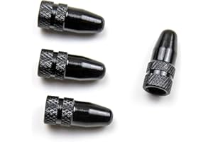 ANKECYC Aluminum Bike Presta Valve Caps Black for Bike Tire Valve Stem Covers Fit Presta/French Valves on MTB, Mountain Bike, Cycling Road Bike, Hybrid Bike, Bicycle (4 Pack)