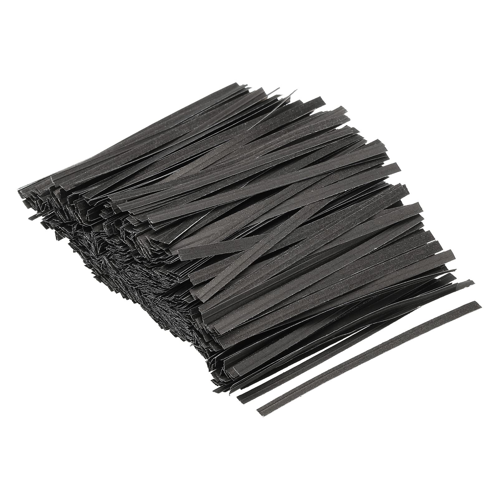 PATIKIL Twist Ties 3.5" Paper Closure Tie for Party Tying Gift Bags, Candy, Bread, Arts Crafts Black Pack of 500