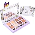 ONLYBETTER Matte Eyeshadow Palette, Vegan Eyeshadow Palette with Brush, 8 Shades Nude Eyeshadow Palette High Pigmented Organic Eyeshadow Palette Long Lasting Naked Eyeshadow Palette