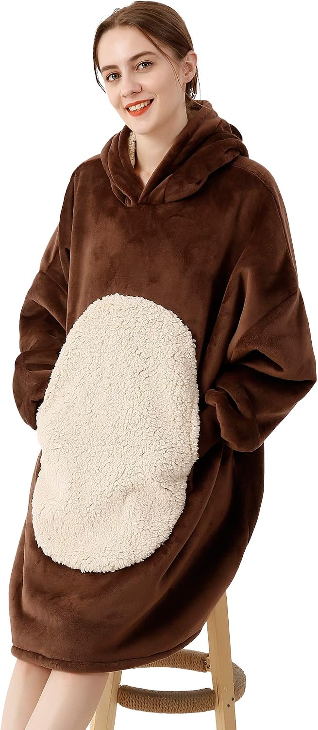 comfy bear blanket sweatshirt