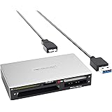 INDMEM Portable SD Card Reader Writer USB 3.0 All-in-1 Read 5 Flash Memory Cards Simultaneously Universal Adapter Multi Hub For CF, Micro SDXC, Micro SD, SDHC, MMC, RS-MMC, MS, M2, TF, xD Picture Card