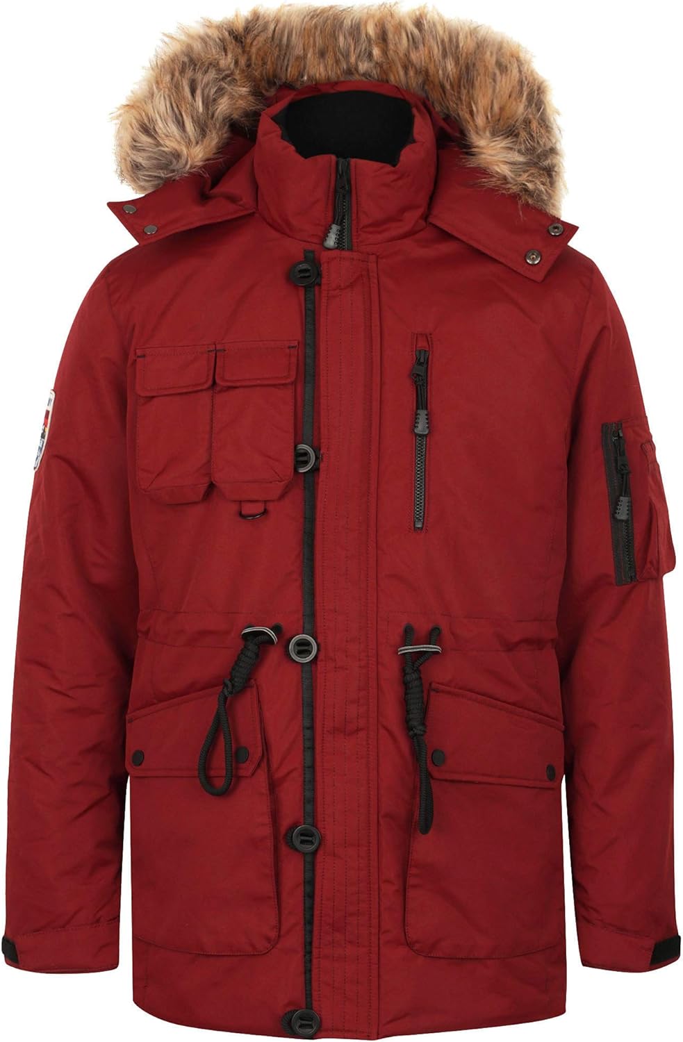 Tokyo Laundry Men's Multi Pocket Hooded Parka Jacket Amazon.co.uk