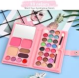 Tinsellns Makeup Palette Eyeshadow Lipstick Blush Eyebrow Shading Brushes view 4