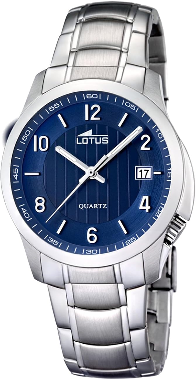 Precio Lotus 0 - Reloj de Cuarzo para Hombre, con Correa de Acero Inoxidable, Color Plateado