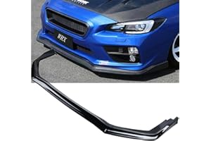 MUCO New Front Bumper Lips Compatible with Subaru WRX STI Sedan 15 16 17 18 19 20 21 22 Car Front Spoiler-Gloss Black Sport Front Lip - 3pcs