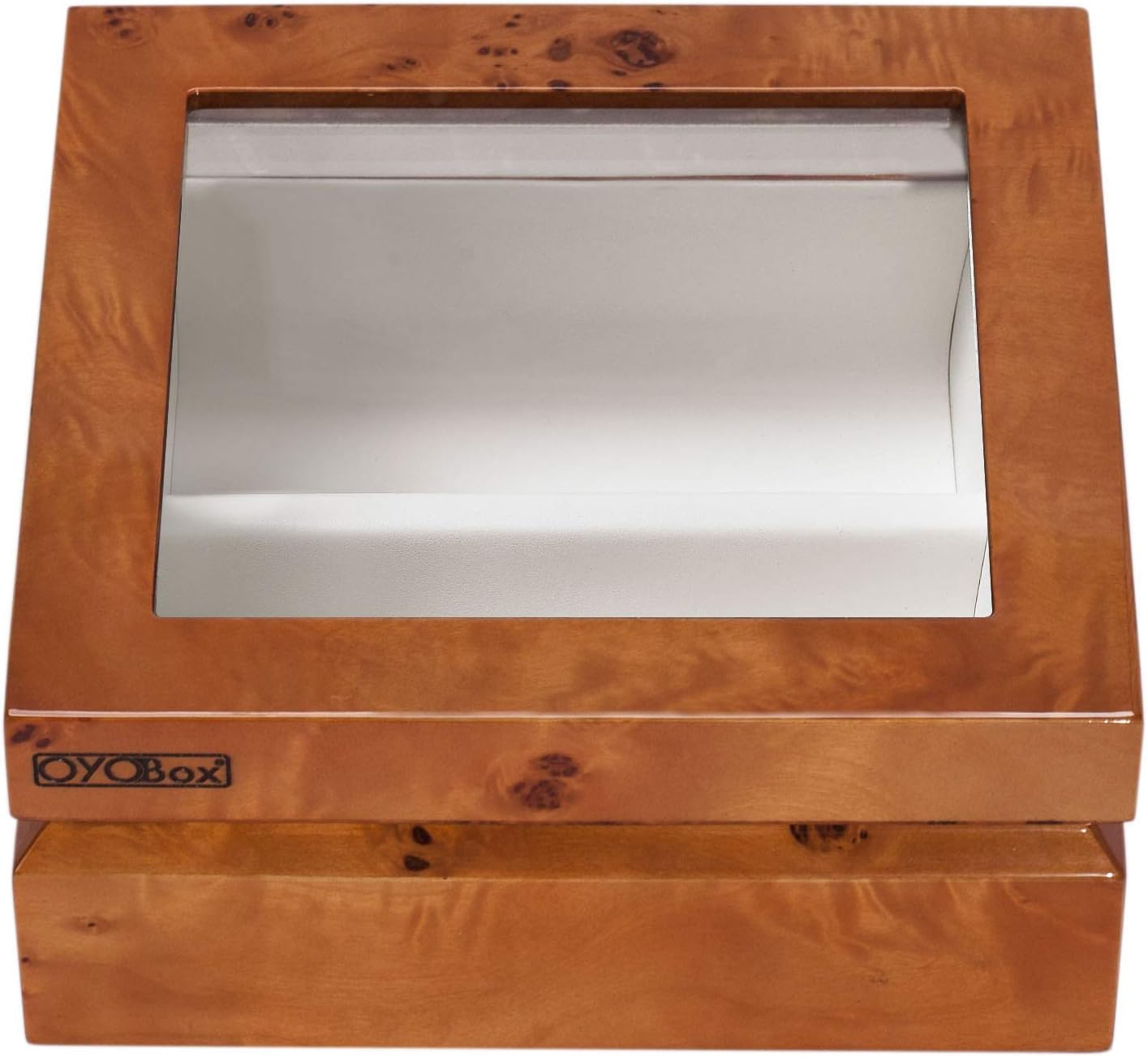 OYOBox Mini Luxury Eyewear Organizer, Wood Display Box for Glasses + Sunglasses