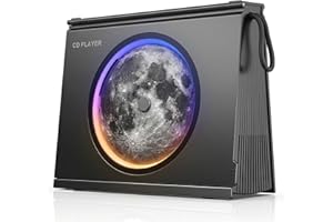 Gueray Y-03 Portable CD Player with Light for Home,4000mAh Bluetooth 5.3 Desktop CD Music Player with Speaker, Women Men's Gi