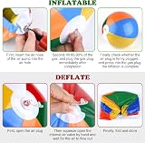 PLULON 10Pcs Beach Balls 12inch Inflatable Colorful PVC Bulk Set view 4
