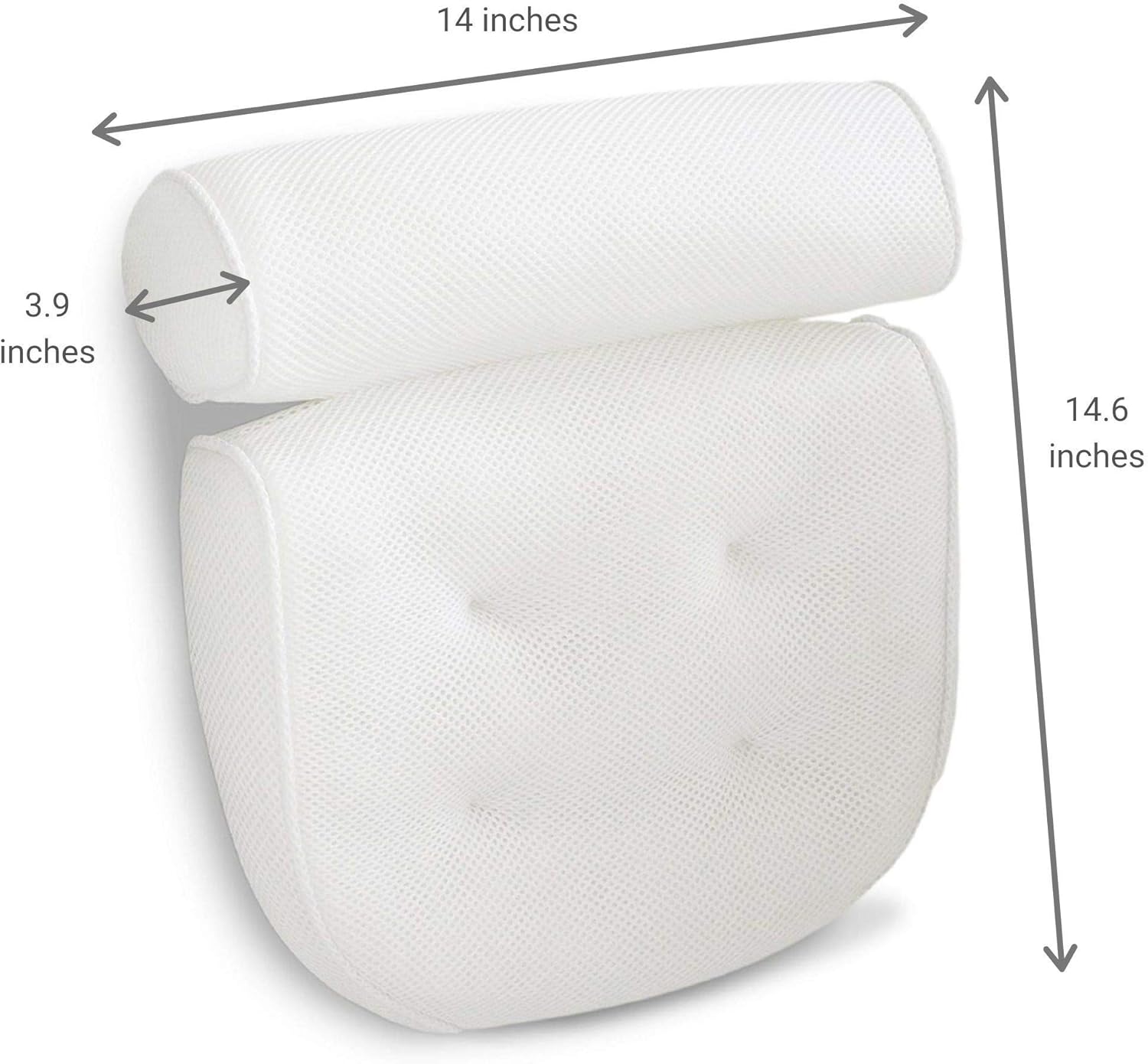 Bathtub Pillow for Neck and Shoulder: Spa Bathroom Accessories Bath Pillow for Bathtub with 6 Suction Cups. Luxury Headrest Bath Cushion for Tub. Self-Care Gifts for Women, Relaxing Bath Gift Set: Home & Kitchen